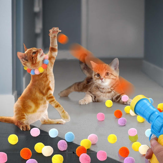 Cat Toy Ball Launcher Gun