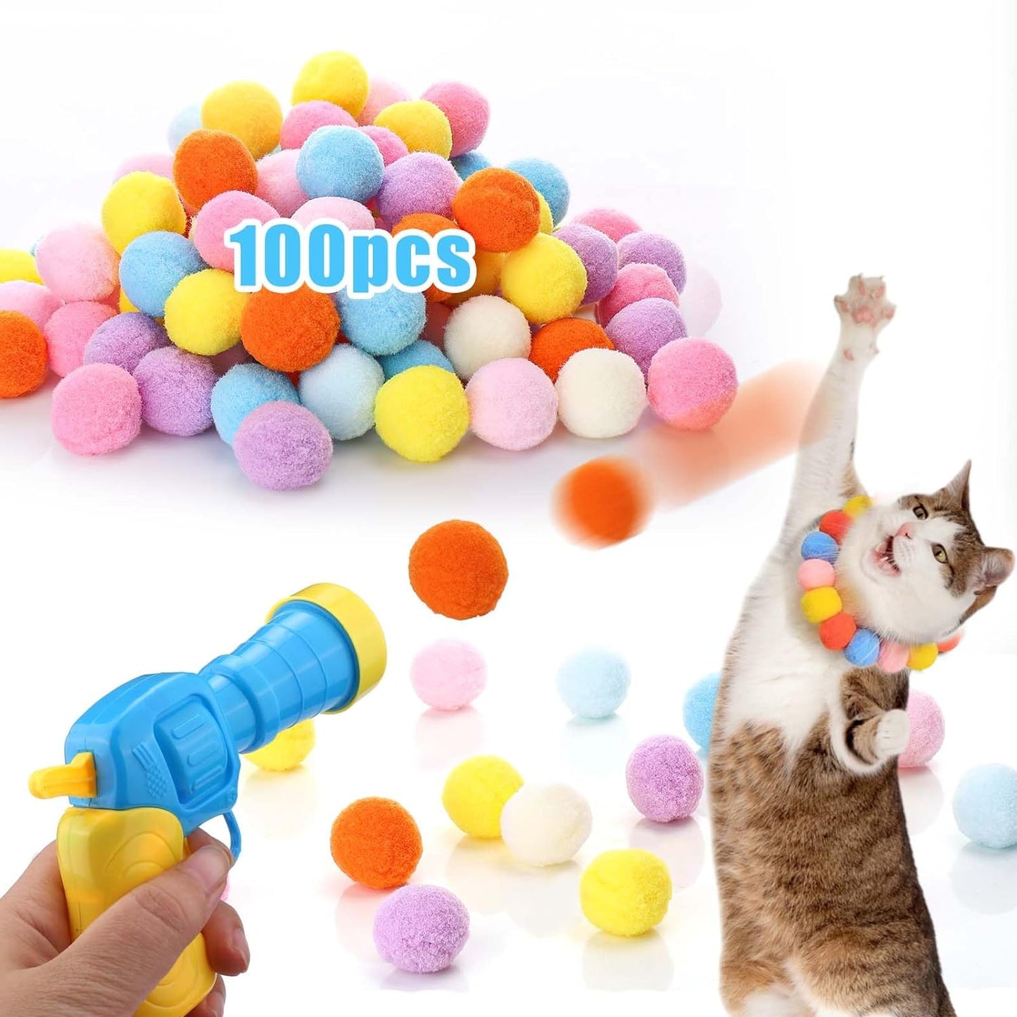 Cat Toy Ball Launcher Gun